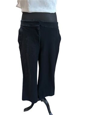 Ann Taylor Factory Black Wide-Leg Pull-On Pants